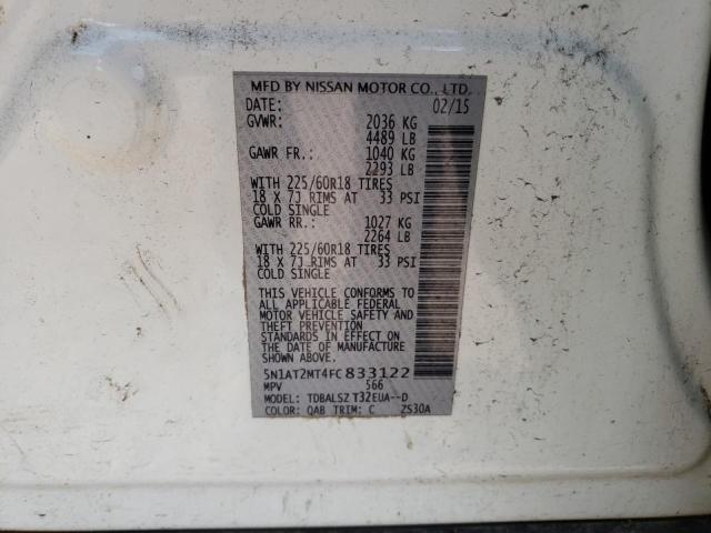 Photo 10 from auction – 2015 NISSAN ROGUE S with VIN 5N1AT2MT4FC833122