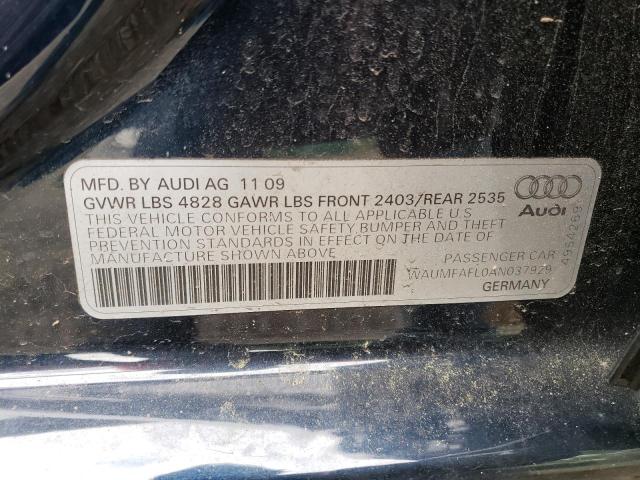 Photo 10 from auction – 2010 AUDI A4 PRESTIG with VIN WAUMFAFL0AN037929