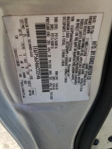 Photo 10 from auction – 2006 FORD TAURUS SEL with VIN 1FAFP56U46A233546