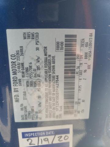 Photo 10 from auction – 2007 FORD RANGER SUP with VIN 1FTZR15E07PA27644