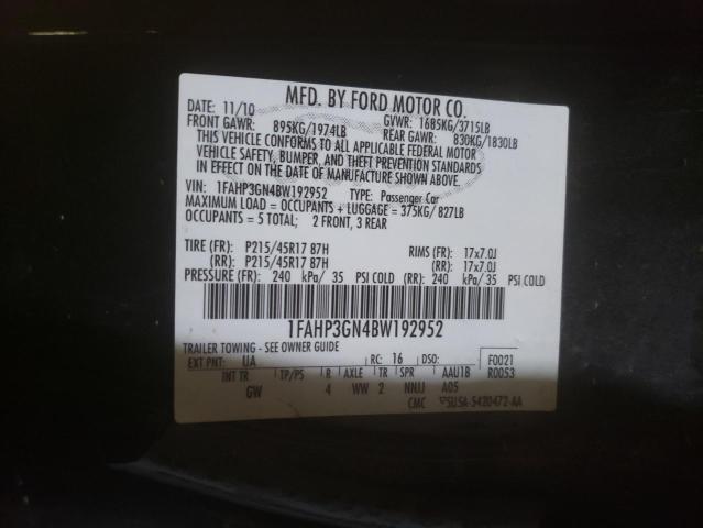 Photo 10 from auction – 2011 FORD FOCUS SES with VIN 1FAHP3GN4BW192952