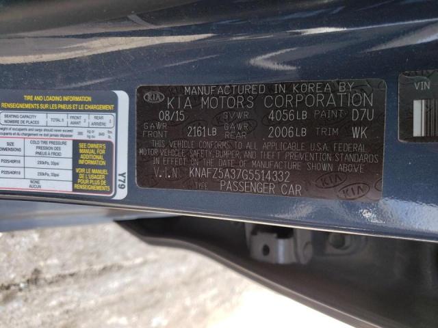 Photo 10 from auction – 2016 KIA FORTE SX with VIN KNAFZ5A37G5514332
