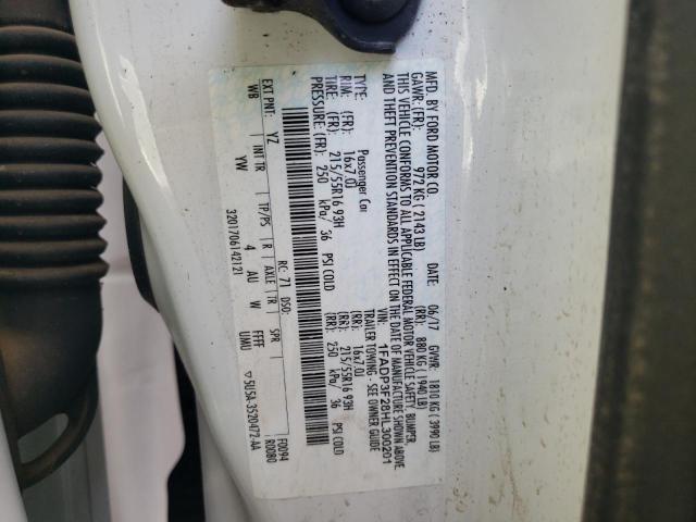 Photo 10 from auction – 2017 FORD FOCUS SE with VIN 1FADP3F28HL300201
