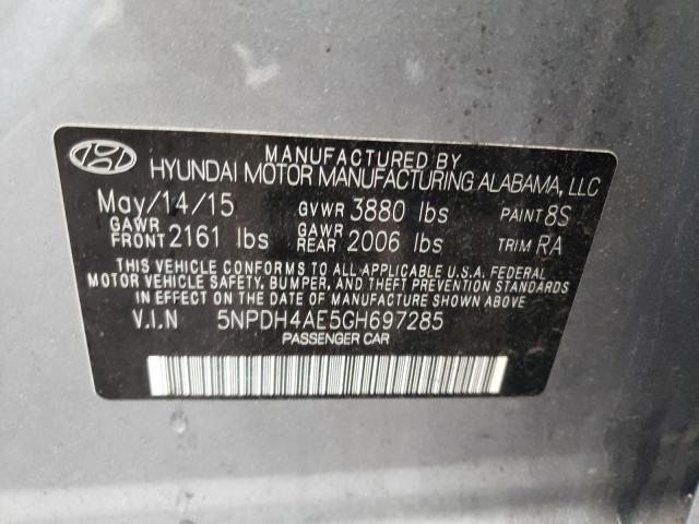 Photo 10 from auction – 2016 HYUNDAI ELANTRA SE with VIN 5NPDH4AE5GH697285