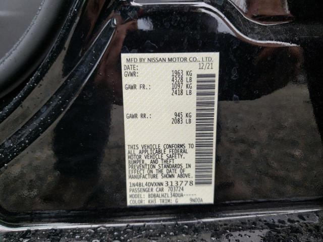 Photo 10 from auction – 2022 NISSAN ALTIMA SV with VIN 1N4BL4DVXNN313778