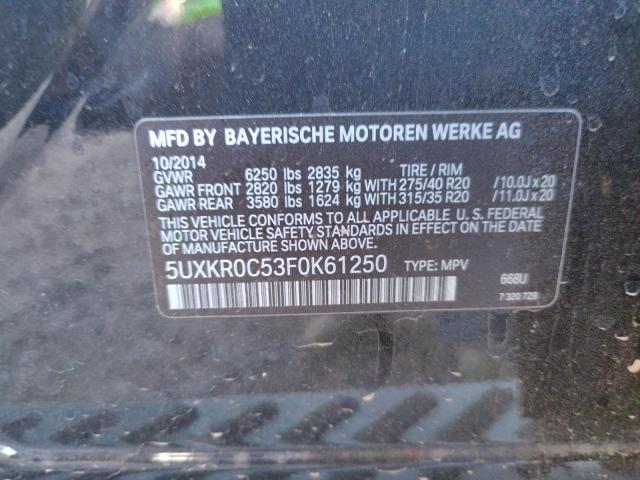 Photo 10 from auction – 2015 BMW X5 XDRIVE3 with VIN 5UXKR0C53F0K61250