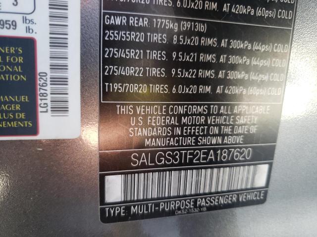 Photo 10 from auction – 2014 LAND ROVER RANGE ROVE with VIN SALGS3TF2EA187620