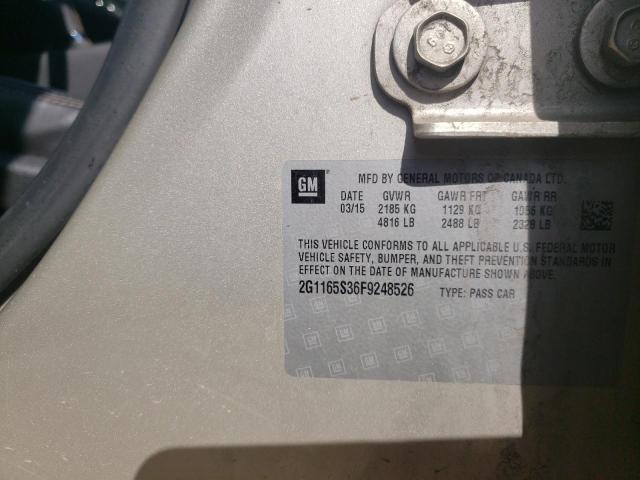 Photo 10 from auction – 2015 CHEVROLET IMPALA LTZ with VIN 2G1165S36F9248526