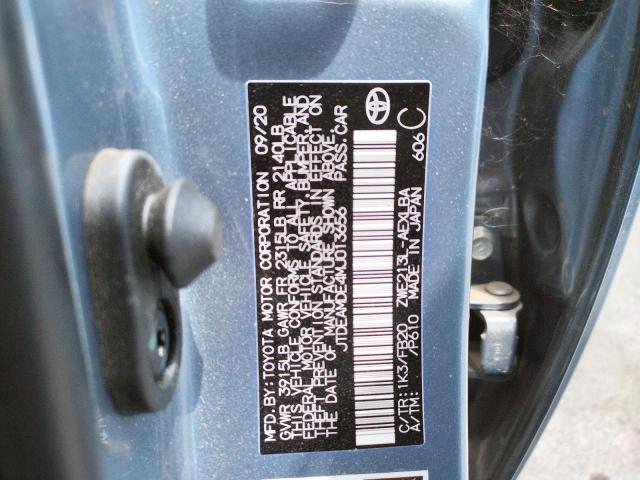 Photo 10 from auction – 2021 TOYOTA COROLLA LE with VIN JTDEAMDE4MJ013656