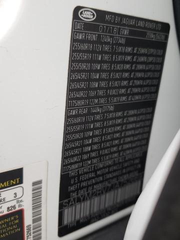 Photo 10 from auction – 2018 LAND ROVER RANGE ROVE with VIN SALYM2RV7JA752669