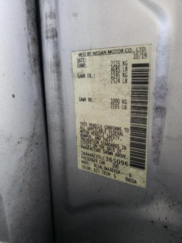 Photo 10 from auction – 2020 NISSAN MAXIMA SV with VIN 1N4AA6CV3LC365096