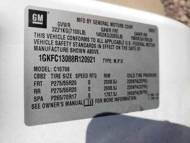 Photo 10 from auction – 2008 GMC YUKON with VIN 1GKFC13088R120921