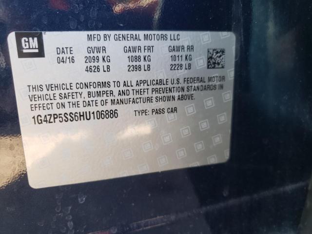 Photo 10 from auction – 2017 BUICK LACROSSE E with VIN 1G4ZP5SS6HU106886