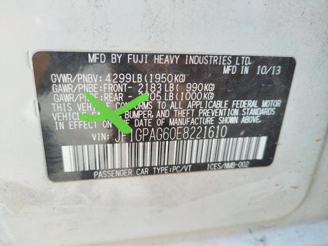 Photo 10 from auction – 2014 SUBARU IMPREZA LI with VIN JF1GPAG60E8221610
