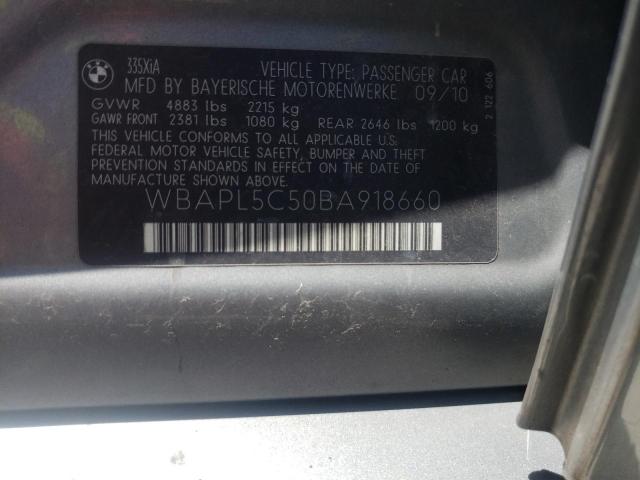Photo 10 from auction – 2011 BMW 335 XI with VIN WBAPL5C50BA918660