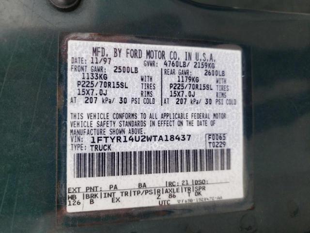 Photo 10 from auction – 1998 FORD RANGER SUP with VIN 1FTYR14U2WTA18437