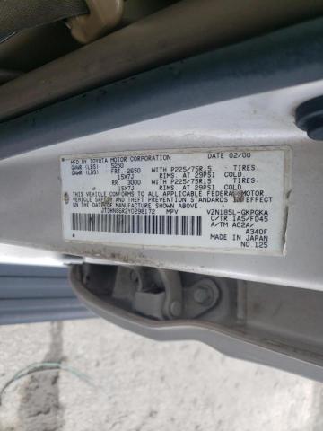 Photo 10 from auction – 2000 TOYOTA 4RUNNER SR with VIN JT3HN86R2Y0298172