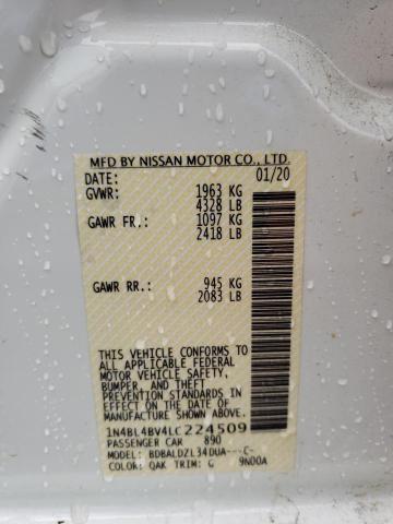 Photo 10 from auction – 2020 NISSAN ALTIMA S with VIN 1N4BL4BV4LC224509