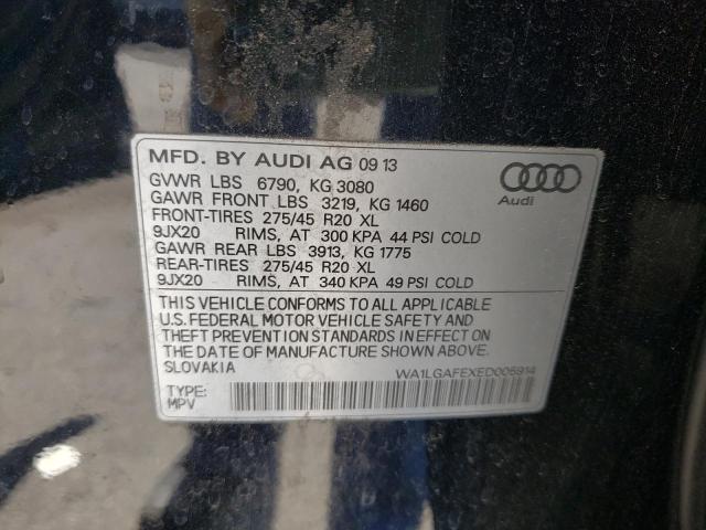 Photo 10 from auction – 2014 AUDI Q7 PREMIUM with VIN WA1LGAFEXED005914