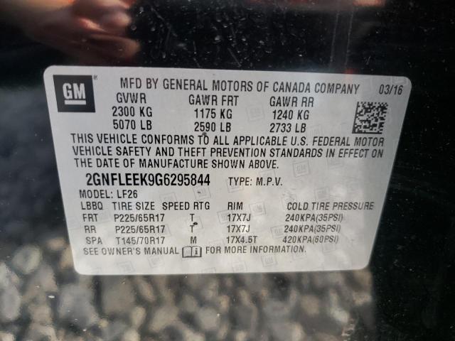 Photo 10 from auction – 2016 CHEVROLET EQUINOX LS with VIN 2GNFLEEK9G6295844