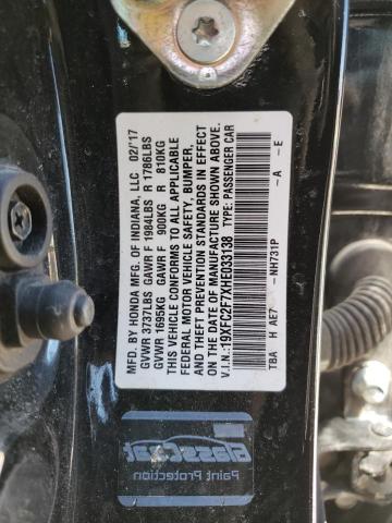 Photo 10 from auction – 2017 HONDA CIVIC EX with VIN 19XFC2F7XHE033138
