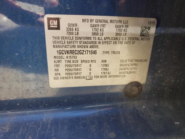 Photo 10 from auction – 2016 CHEVROLET silverado with VIN 1GCVKREC2GZ171846