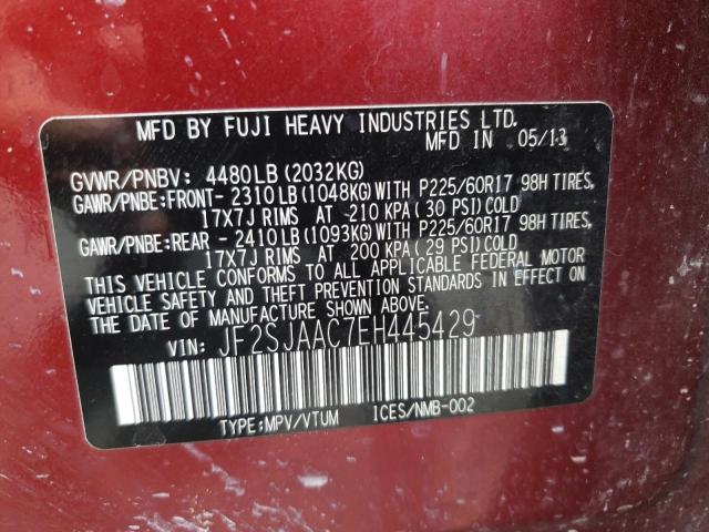 Photo 10 from auction – 2014 SUBARU FORESTER 2 with VIN JF2SJAAC7EH445429