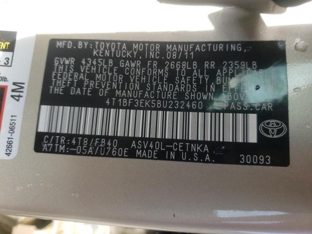Zdjęcie 10 z aukcji – 2011 TOYOTA CAMRY BASE z VIN 4T1BF3EK5BU232460