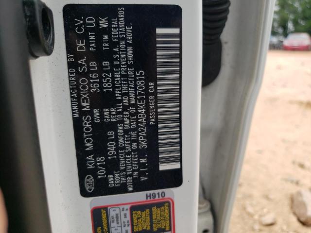 Photo 10 from auction – 2019 KIA RIO S with VIN 3KPA24AB4KE170815