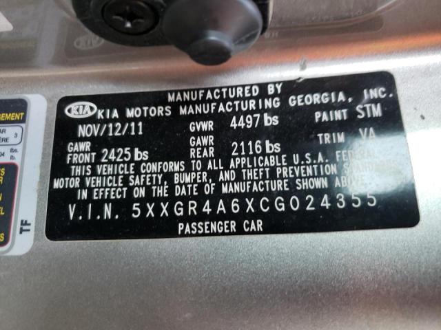 Photo 10 from auction – 2012 KIA OPTIMA SX with VIN 5XXGR4A6XCG024355