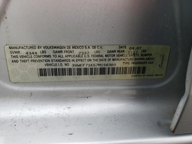 Photo 10 from auction – 2007 VOLKSWAGEN JETTA WOLF with VIN 3VWEF71K57M156360