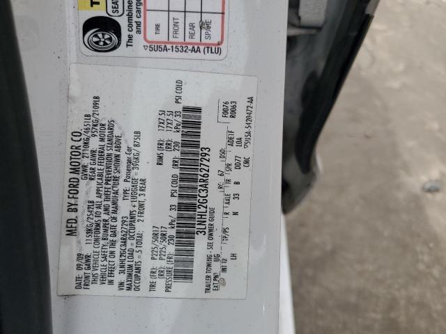 Zdjęcie 10 z aukcji – 2010 LINCOLN MKZ z VIN 3LNHL2GC3AR627293