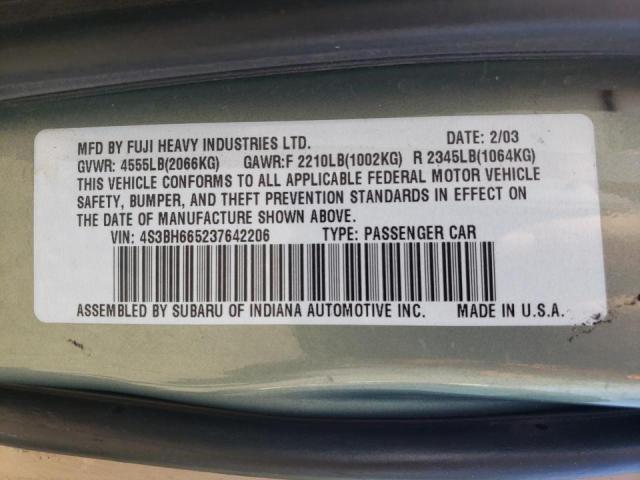 Photo 10 from auction – 2003 SUBARU LEGACY OUT with VIN 4S3BH665237642206