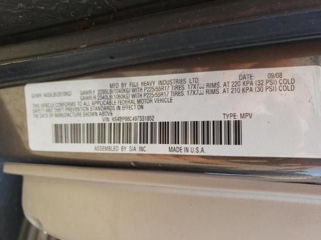 Foto 10 de la subasta – 2009 SUBARU OUTBACK 2. con VIN 4S4BP66C497331852