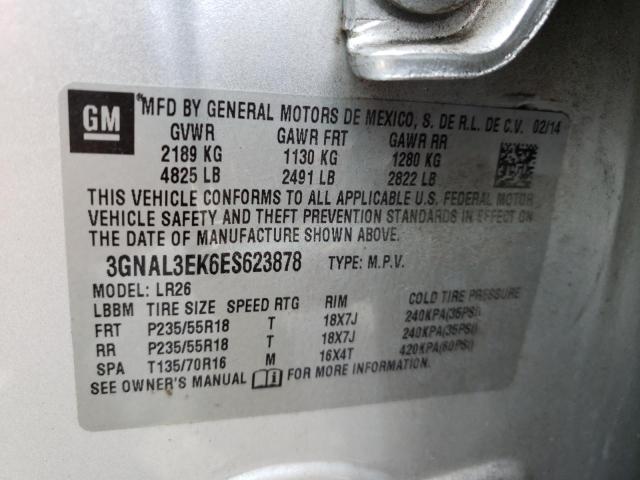 Photo 10 from auction – 2014 CHEVROLET CAPTIVA LT with VIN 3GNAL3EK6ES623878