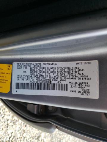Photo 10 from auction – 2003 LEXUS RX 300 with VIN JTJHF10U330303429