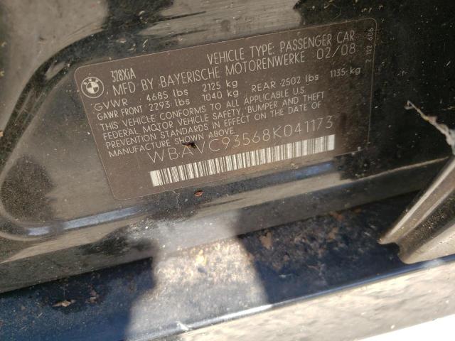 Photo 10 from auction – 2008 BMW 328 XI with VIN WBAVC93568K041173