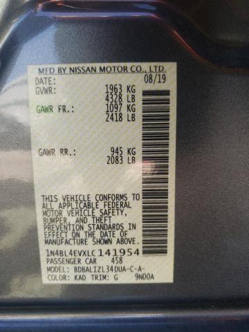 Photo 10 from auction – 2020 NISSAN ALTIMA SL with VIN 1N4BL4EVXLC141954
