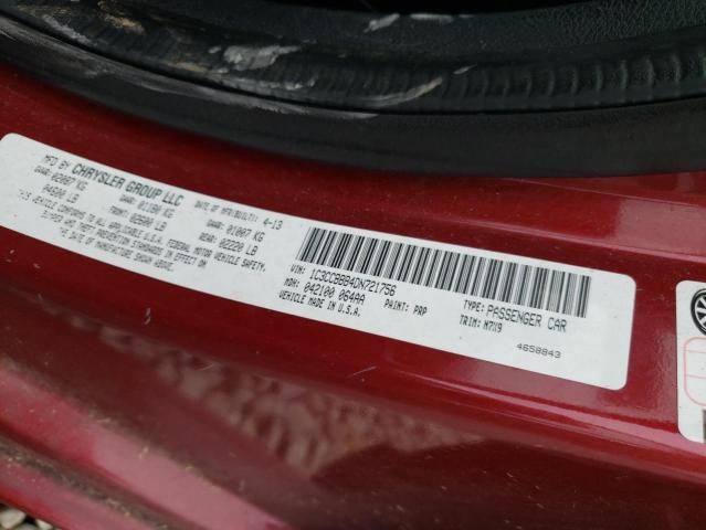Photo 10 from auction – 2013 CHRYSLER 200 TOURIN with VIN 1C3CCBBB4DN721756