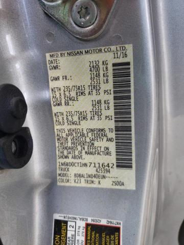 Photo 10 from auction – 2017 NISSAN FRONTIER S with VIN 1N6BD0CT1HN711642