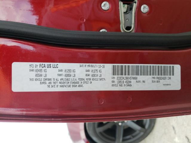 Photo 10 from auction – 2019 DODGE CHARGER SR with VIN 2C3CDXL96KH570060