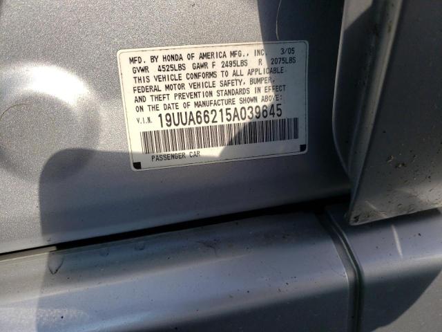 Photo 10 from auction – 2005 ACURA TL with VIN 19UUA66215A039645