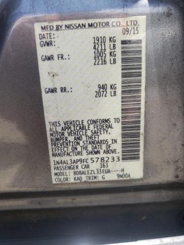 Photo 10 from auction – 2015 NISSAN ALTIMA 2.5 with VIN 1N4AL3AP9FC578233