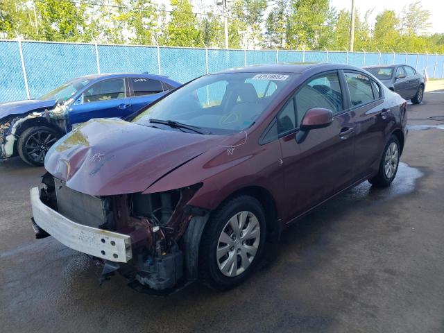 Photo 2 from auction – 2012 HONDA CIVIC LX with VIN 2HGFB2F42CH036669