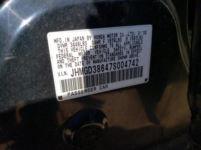 Photo 10 from auction – 2007 HONDA FIT S with VIN JHMGD38647S004742
