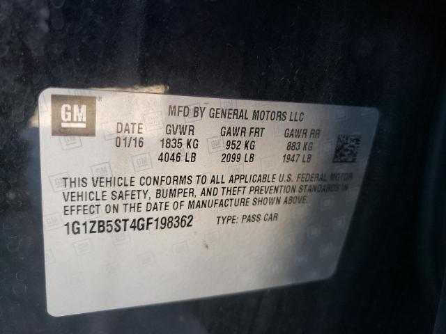 Photo 10 from auction – 2016 CHEVROLET MALIBU LS with VIN 1G1ZB5ST4GF198362
