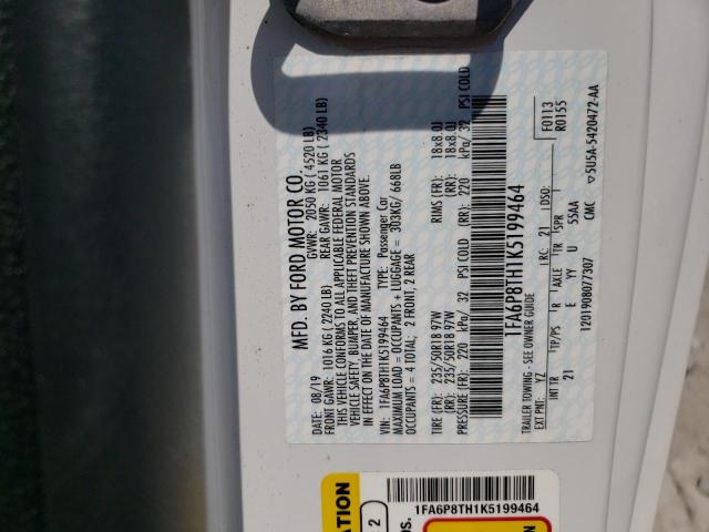 Photo 10 from auction – 2019 FORD MUSTANG with VIN 1FA6P8TH1K5199464