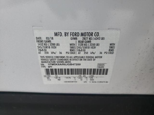 Photo 10 from auction – 2018 FORD EXPLORER P with VIN 1FM5K8AR6JGB47200