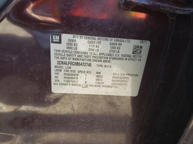 Photo 10 from auction – 2011 CHEVROLET EQUINOX LT with VIN 2CNALFEC8B6472745