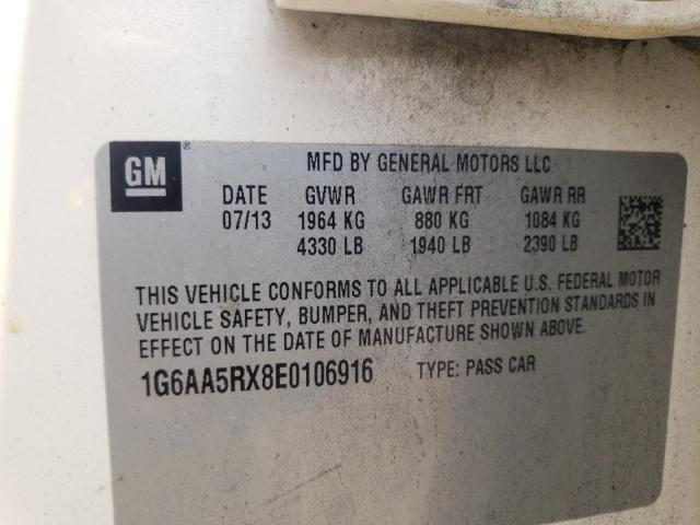 Photo 10 from auction – 2014 CADILLAC ATS with VIN 1G6AA5RX8E0106916